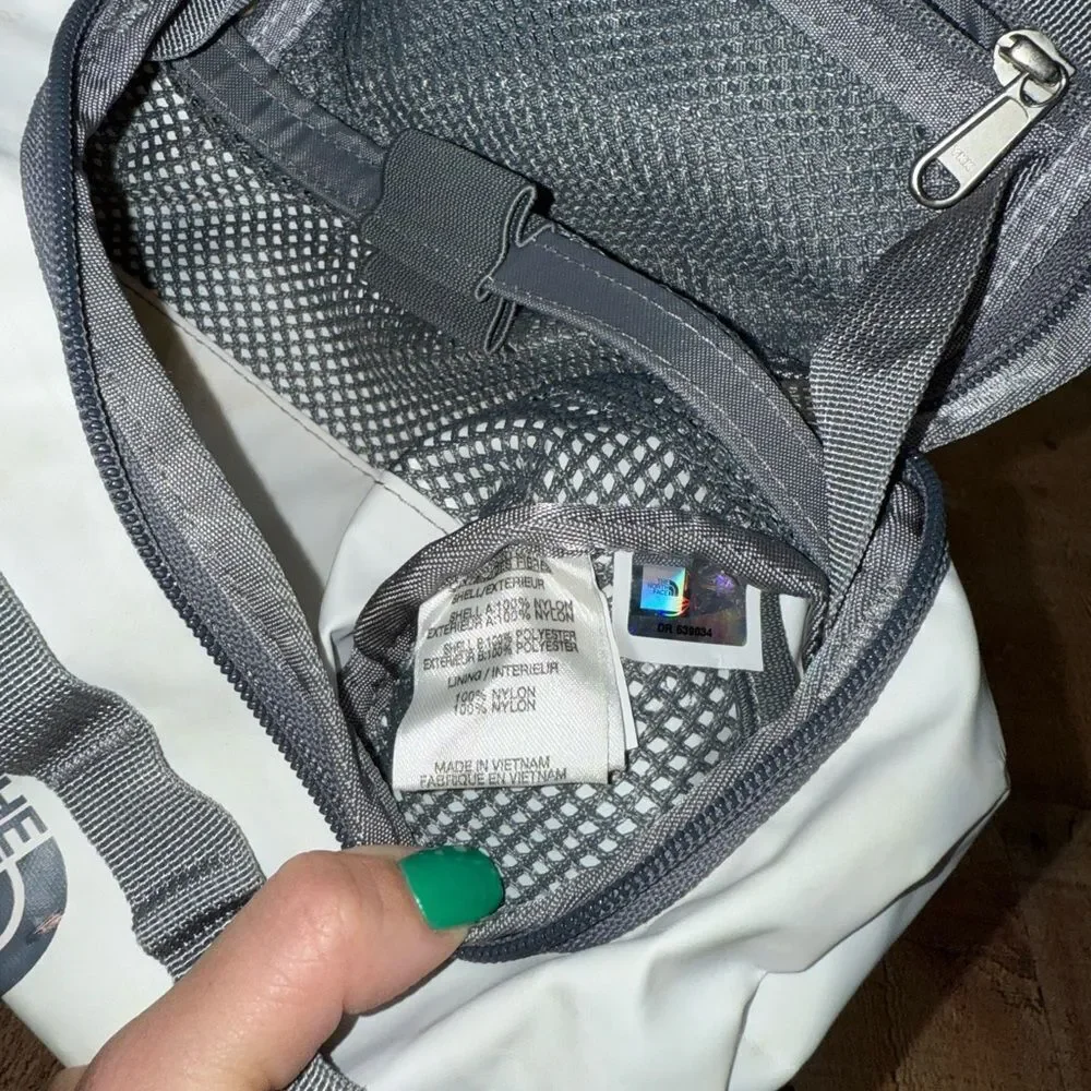 The North Face White Duffle Mini Very Rare Crossbody Has Flaws